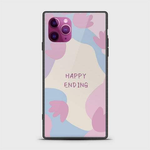 iPhone 11 Pro Cover - Happy Series - HQ Ultra Shine Premium Infinity Glass Soft Silicon Borders Case