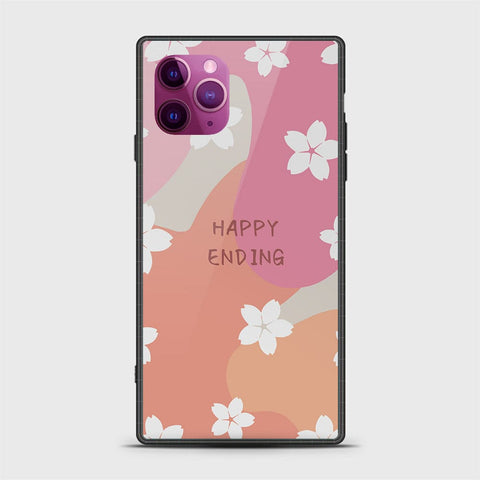 iPhone 11 Pro Cover - Happy Series - HQ Ultra Shine Premium Infinity Glass Soft Silicon Borders Case