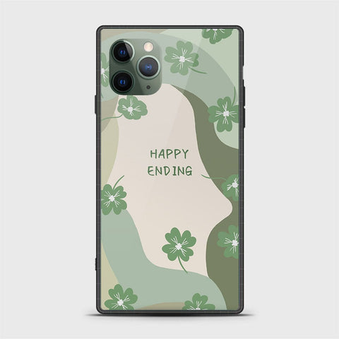 iPhone 11 Pro Max Cover - Happy Series - HQ Ultra Shine Premium Infinity Glass Soft Silicon Borders Case