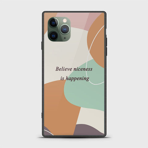 iPhone 11 Pro Max Cover - Happy Series - HQ Ultra Shine Premium Infinity Glass Soft Silicon Borders Case