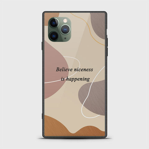 iPhone 11 Pro Max Cover - Happy Series - HQ Ultra Shine Premium Infinity Glass Soft Silicon Borders Case