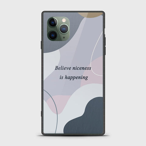 iPhone 11 Pro Max Cover - Happy Series - HQ Ultra Shine Premium Infinity Glass Soft Silicon Borders Case