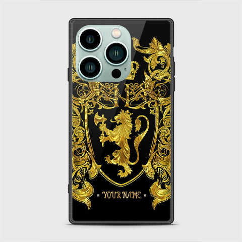 iPhone 14 Pro Cover - Gold Series - HQ Ultra Shine Premium Infinity Glass Soft Silicon Borders Case