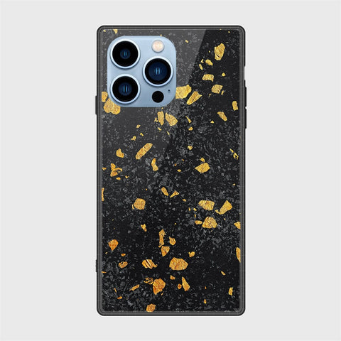 iPhone 13 Pro Cover- Black Marble Series - HQ Ultra Shine Premium Infinity Glass Soft Silicon Borders Case