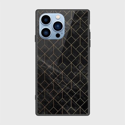 iPhone 13 Pro Cover- Black Marble Series - HQ Ultra Shine Premium Infinity Glass Soft Silicon Borders Case