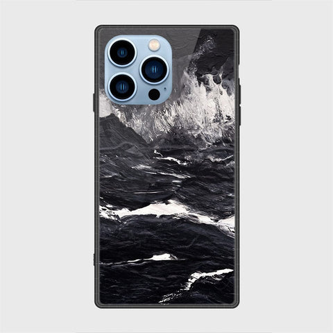 iPhone 13 Pro Cover- Black Marble Series - HQ Ultra Shine Premium Infinity Glass Soft Silicon Borders Case