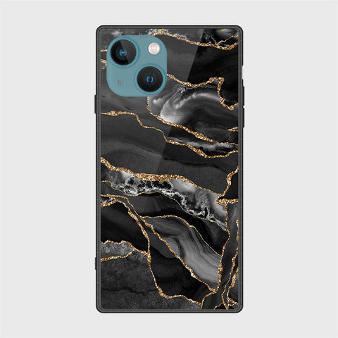 iPhone 14 Cover- Black Marble Series - HQ Ultra Shine Premium Infinity Glass Soft Silicon Borders Case