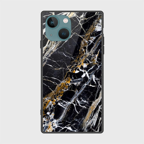 iPhone 14 Plus Cover- Black Marble Series - HQ Ultra Shine Premium Infinity Glass Soft Silicon Borders Case