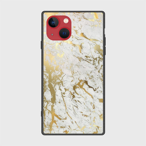 iPhone 13 Mini Cover- White Marble Series - HQ Ultra Shine Premium Infinity Glass Soft Silicon Borders Case