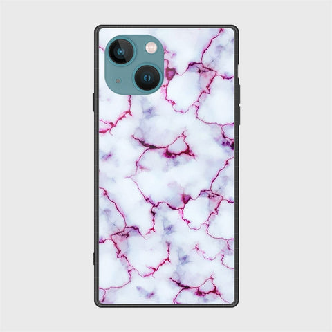 iPhone 14 Cover- White Marble Series - HQ Ultra Shine Premium Infinity Glass Soft Silicon Borders Case