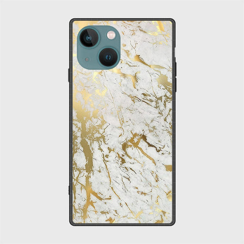 iPhone 14 Plus Cover- White Marble Series - HQ Ultra Shine Premium Infinity Glass Soft Silicon Borders Case