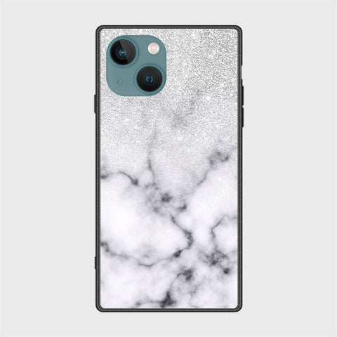 iPhone 14 Plus Cover- White Marble Series - HQ Ultra Shine Premium Infinity Glass Soft Silicon Borders Case