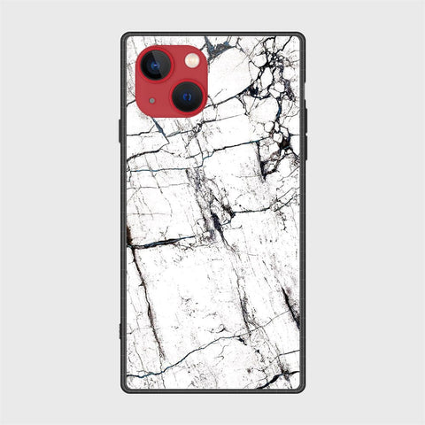 iPhone 13 Mini Cover- White Marble Series 2 - HQ Ultra Shine Premium Infinity Glass Soft Silicon Borders Case