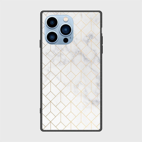 iPhone 13 Pro Max Cover- White Marble Series 2 - HQ Ultra Shine Premium Infinity Glass Soft Silicon Borders Case