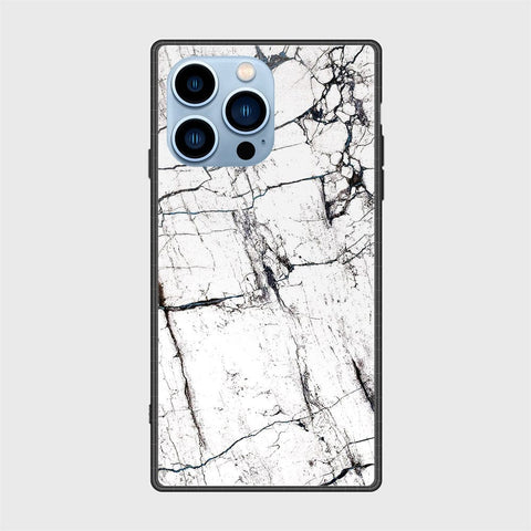 iPhone 13 Pro Max Cover- White Marble Series 2 - HQ Ultra Shine Premium Infinity Glass Soft Silicon Borders Case