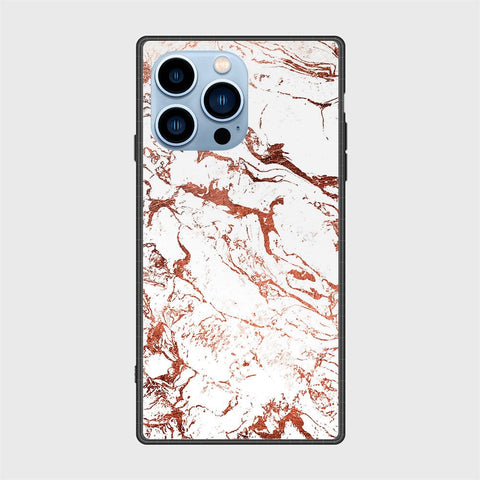 iPhone 13 Pro Max Cover- White Marble Series 2 - HQ Ultra Shine Premium Infinity Glass Soft Silicon Borders Case