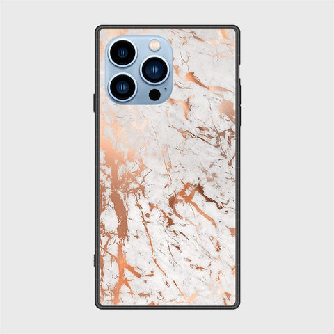 iPhone 13 Pro Max Cover- White Marble Series 2 - HQ Ultra Shine Premium Infinity Glass Soft Silicon Borders Case