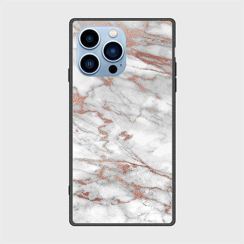 iPhone 13 Pro Max Cover- White Marble Series 2 - HQ Ultra Shine Premium Infinity Glass Soft Silicon Borders Case