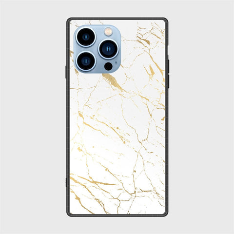 iPhone 13 Pro Max Cover- White Marble Series 2 - HQ Ultra Shine Premium Infinity Glass Soft Silicon Borders Case