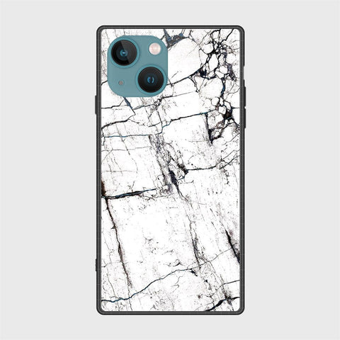 iPhone 14 Cover- White Marble Series 2 - HQ Ultra Shine Premium Infinity Glass Soft Silicon Borders Case