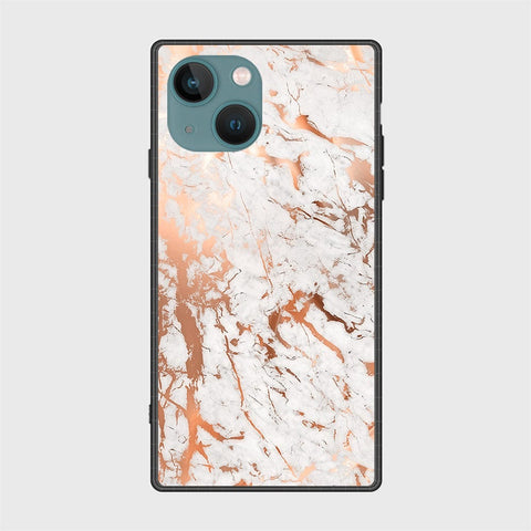 iPhone 14 Plus Cover- White Marble Series 2 - HQ Ultra Shine Premium Infinity Glass Soft Silicon Borders Case