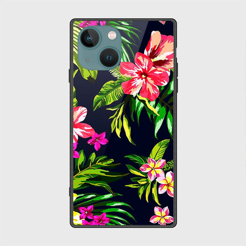 iPhone 14 Plus Cover- Floral Series - HQ Ultra Shine Premium Infinity Glass Soft Silicon Borders Case