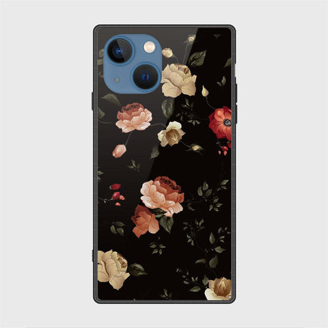 iPhone 13 Cover- Floral Series 2 - HQ Ultra Shine Premium Infinity Glass Soft Silicon Borders Case