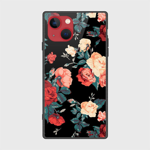 iPhone 13 Mini Cover- Floral Series 2 - HQ Ultra Shine Premium Infinity Glass Soft Silicon Borders Case