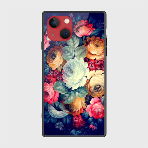 iPhone 13 Mini Cover- Floral Series 2 - HQ Ultra Shine Premium Infinity Glass Soft Silicon Borders Case