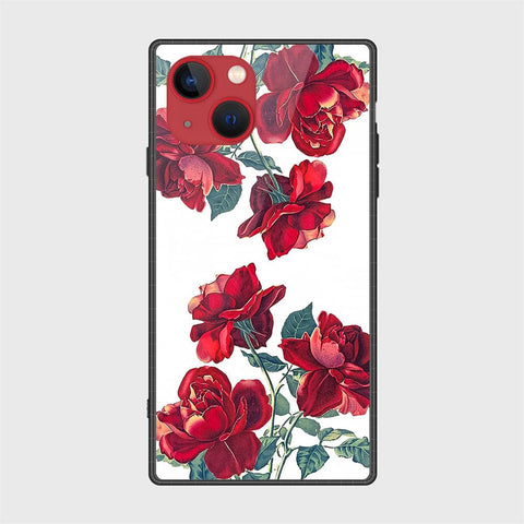 iPhone 13 Mini Cover- Floral Series 2 - HQ Ultra Shine Premium Infinity Glass Soft Silicon Borders Case