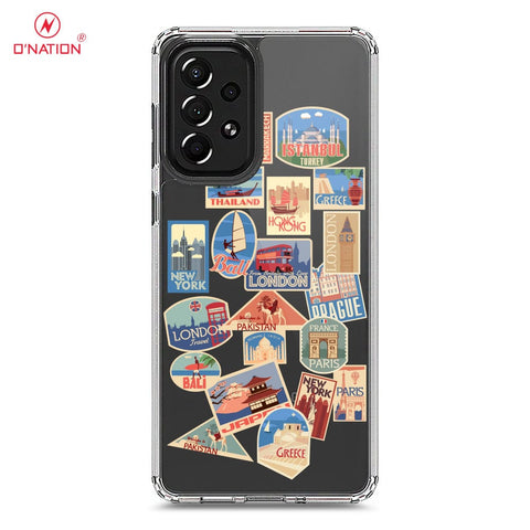 Samsung Galaxy A73 5G Cover - Personalised Boarding Pass Ticket Series - 5 Designs - Clear Phone Case - Soft Silicon Borders