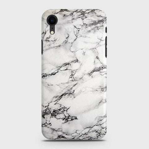 iPhone XR Cover - Matte Finish - Trendy Mysterious White Marble Printed Hard Case with Life Time Colors Guarantee B(36)