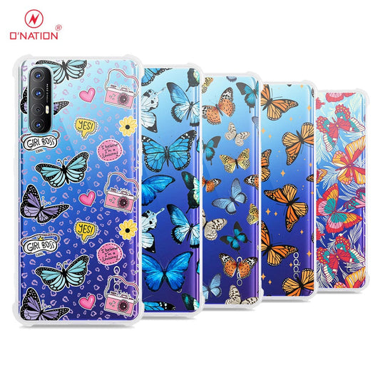 Oppo Reno 3 Pro Cover - O'Nation Butterfly Dreams Series - 9 Designs - Clear Phone Case - Soft Silicon Borders