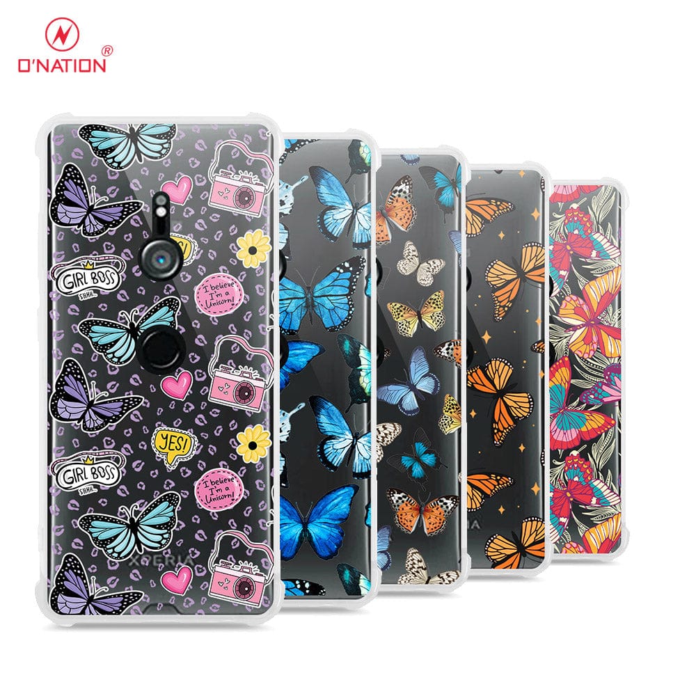 Sony Xperia XZ3 Cover - O'Nation Butterfly Dreams Series - 9 Designs - Clear Phone Case - Soft Silicon Borders