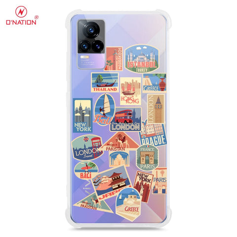 Vivo V21e Cover - Personalised Boarding Pass Ticket Series - 5 Designs - Clear Phone Case - Soft Silicon Borders