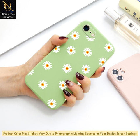 iPhone SE 2022 Cover - ONation Daisy Series - HQ Liquid Silicone Elegant Colors Camera Protection Soft Case