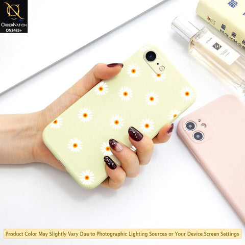 iPhone SE 2022 Cover - ONation Daisy Series - HQ Liquid Silicone Elegant Colors Camera Protection Soft Case