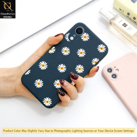 iPhone XR Cover - ONation Daisy Series - HQ Liquid Silicone Elegant Colors Camera Protection Soft Case