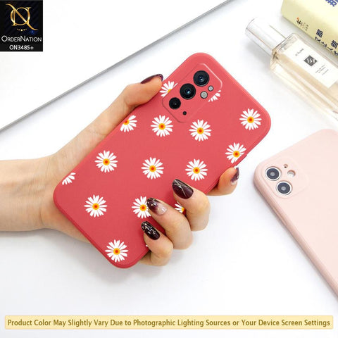 OnePlus 9RT 5G Cover - ONation Daisy Series - HQ Liquid Silicone Elegant Colors Camera Protection Soft Case