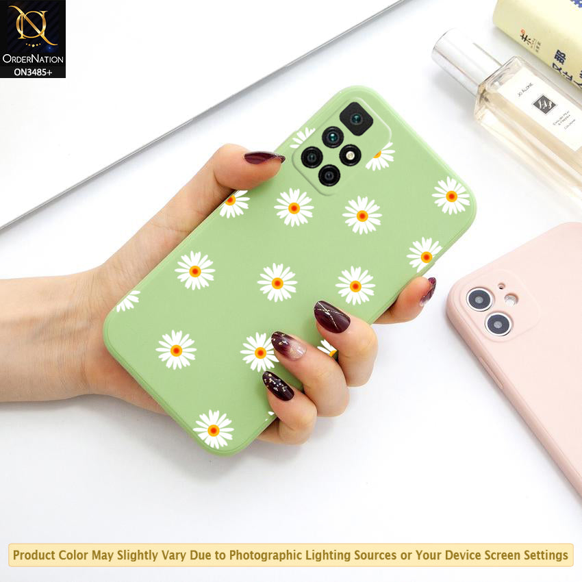 Xiaomi Redmi 10 Prime Cover - ONation Daisy Series - HQ Liquid Silicone Elegant Colors Camera Protection Soft Case