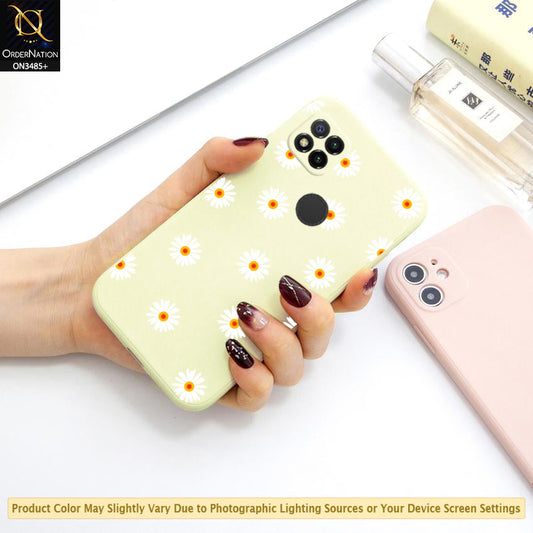 Xiaomi Redmi 10A Cover - ONation Daisy Series - HQ Liquid Silicone Elegant Colors Camera Protection Soft Case