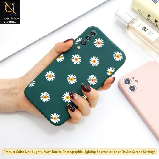 Samsung Galaxy A50 Cover - ONation Daisy Series - HQ Liquid Silicone Elegant Colors Camera Protection Soft Case (Fast Delivery) (H)