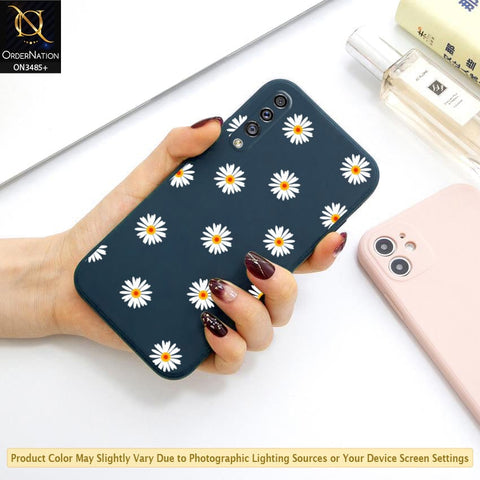 Samsung Galaxy A50s Cover - ONation Daisy Series - HQ Liquid Silicone Elegant Colors Camera Protection Soft Case