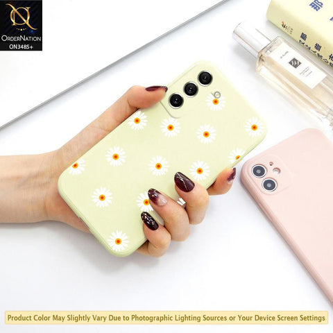 Samsung Galaxy S21 FE 5G Cover - Off-White (Not Pure White) - ONation Daisy Series - HQ Liquid Silicone Elegant Colors Camera Protection Soft Case ( Fast Delivery )