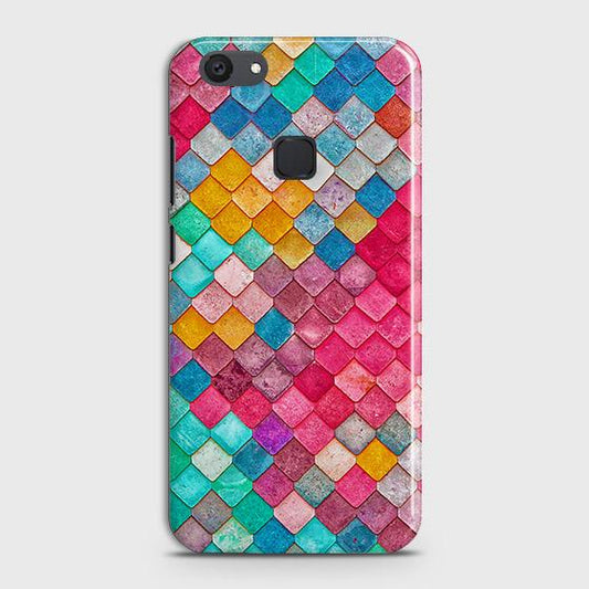 vivo V7 Plus Cover - Chic Colorful Mermaid Printed Hard Case with Life Time Colors Guarantee(1)