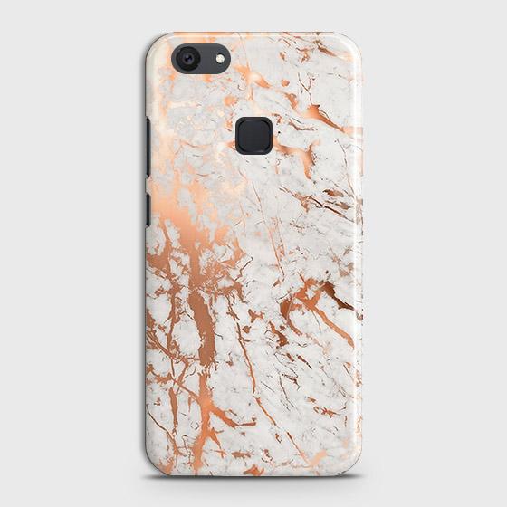 vivo V7 Plus Cover - In Chic Rose Gold Chrome Style Printed Hard Case with Life Time Colors Guarantee