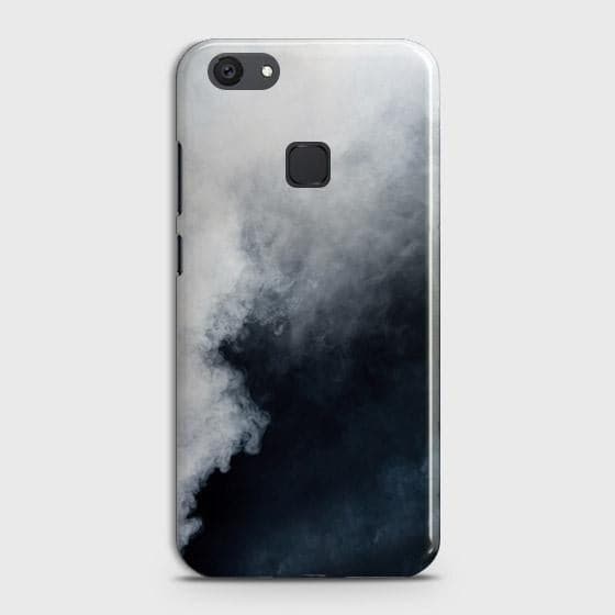 vivo V7 Plus Cover - Matte Finish - Trendy Misty White and Black Marble Printed Hard Case with Life Time Colors Guarantee