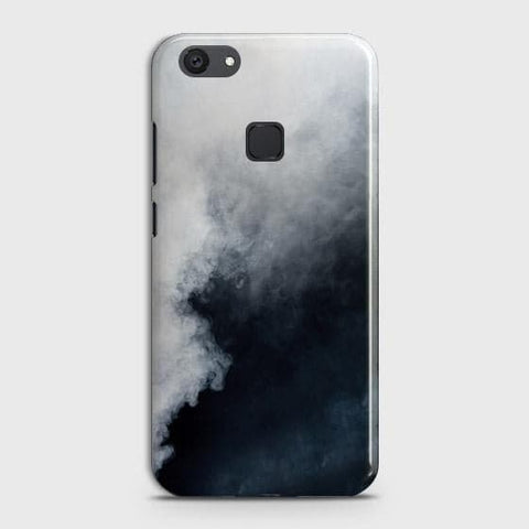 vivo V7 Plus Cover - Matte Finish - Trendy Misty White and Black Marble Printed Hard Case with Life Time Colors Guarantee