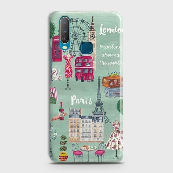 vivo Y15 Cover - Matte Finish - London, Paris, New York ModernPrinted Hard Case with Life Time Colors Guarantee B (34) 1