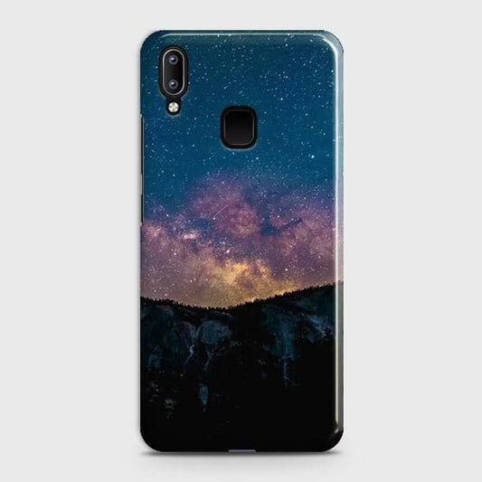 vivo Y93 Cover - Matte Finish - Embrace Dark Galaxy  Trendy Printed Hard Case with Life Time Colors Guarantee